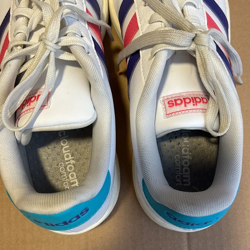 Adidas Women’s White Grand Court 'Energy Ink' Grant Court Sneakers size US 8.5 - Picture 9 of 15